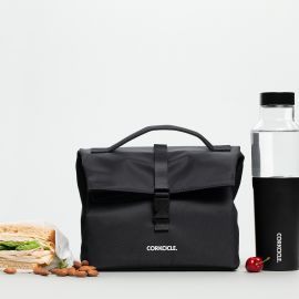 Corkcicle Lunch Bag Nona Roll Top Black