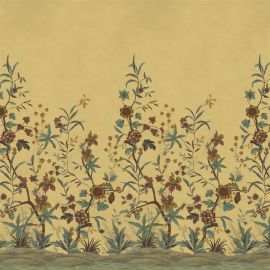 John Derian Wallpaper Peacock Toile Sepia Scene 2