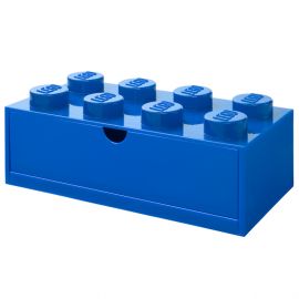 Lego Desk Drawer 8 Brick Blue