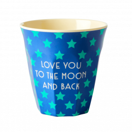 Rice Melamine Cup Two Tone Funky Star Green