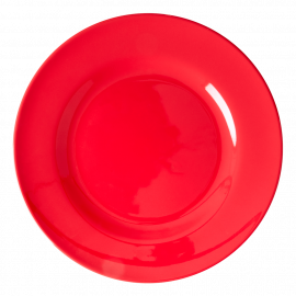 Rice Melamine Dinner Plate Yippee Red