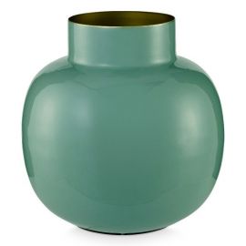 Pip Studio Vase Metal Round Green 25cm