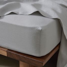 Weave Ravello Linen Fitted Sheet Silver