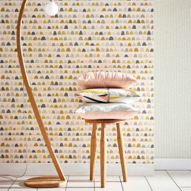 Scion Wallpaper Priya Blush/Honey/Linen