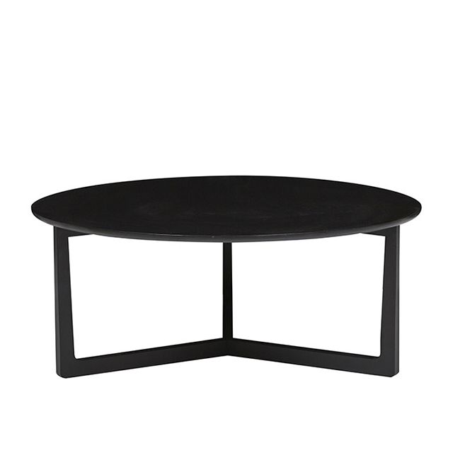 Geo Round Coffee Table Charcoal, Black Round Coffee Tables Nz