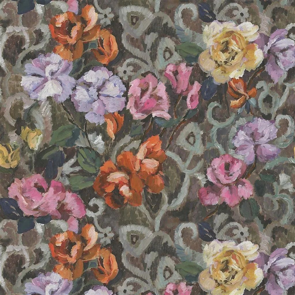 Designers Guild Fabric Tapestry Flower Damson