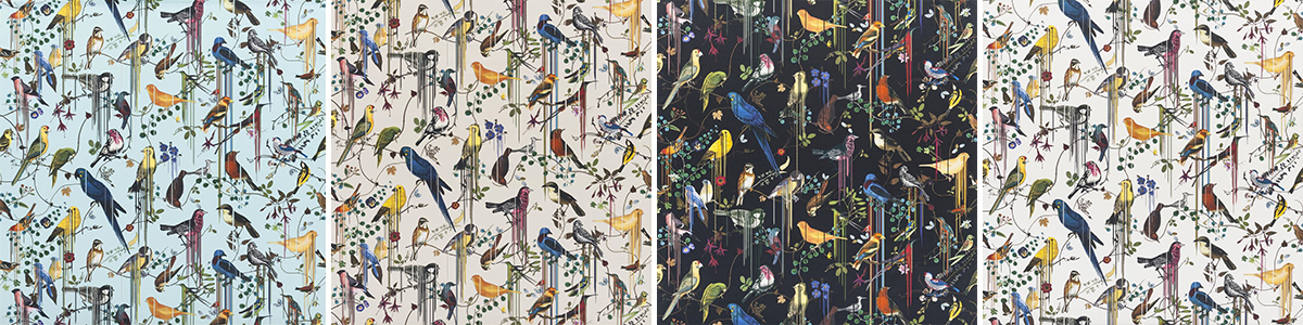 Christian Lacroix Fabric Birds Sinfonia